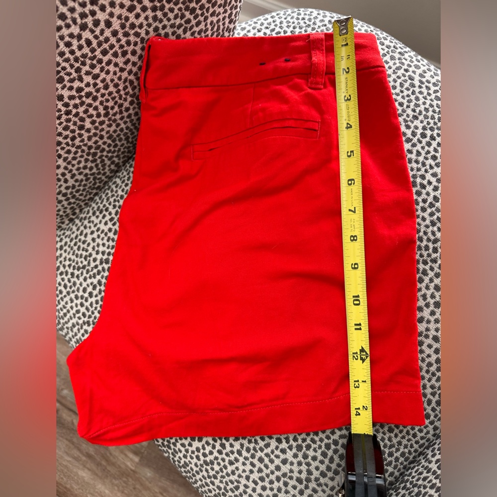 J. Crew Vibrant Red Flat Front Shorts